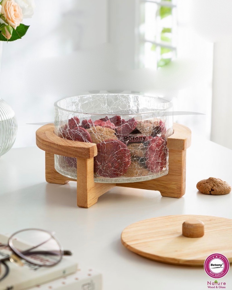 شکلات خوری لوتوس 14 دسته دار و دربدار چوبی الماس