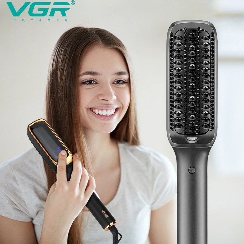 برس حرارتی وی جی آر مدل V-560 – دندانه سرامیکی، تنظیم دما، مناسب انواع مو