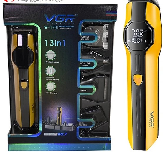 ماشین اصلاح وی جی آر مدل V-173 با تکنولوژی برش مستقیم و ضد آب