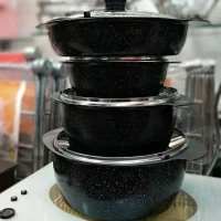 سرویس قابلمه ۱۰ پارچه طرح چدن اس پی اس SPS