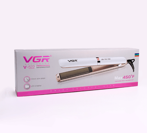 اتو مو وی جی آر VGR-522 با صفحات سرامیکی باریک، تنظیم دما تا ۲۳۰ درجه و نمایشگر LED