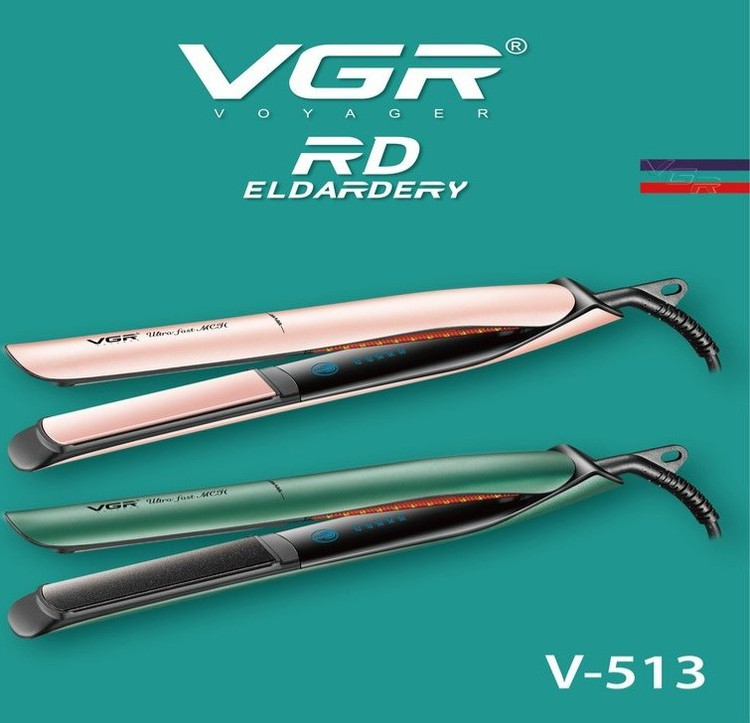 اتو مو حرفهای وی جی آر مدل VGR V-513 با قابلیت تنظیم دما و خاموشی خودکار