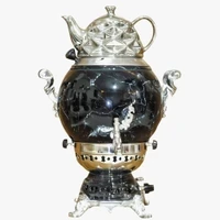 خرید اقساطی سماور سه کاره طرح سنگ آبکاری PVD | سماور، کتری روگازی و اجاق سفری