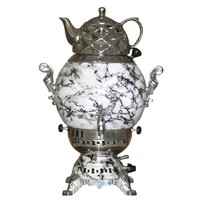 خرید اقساطی سماور سه کاره طرح سنگ آبکاری PVD | سماور، کتری روگازی و اجاق سفری