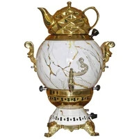 خرید اقساطی سماور سه کاره طرح سنگ آبکاری PVD | سماور، کتری روگازی و اجاق سفری