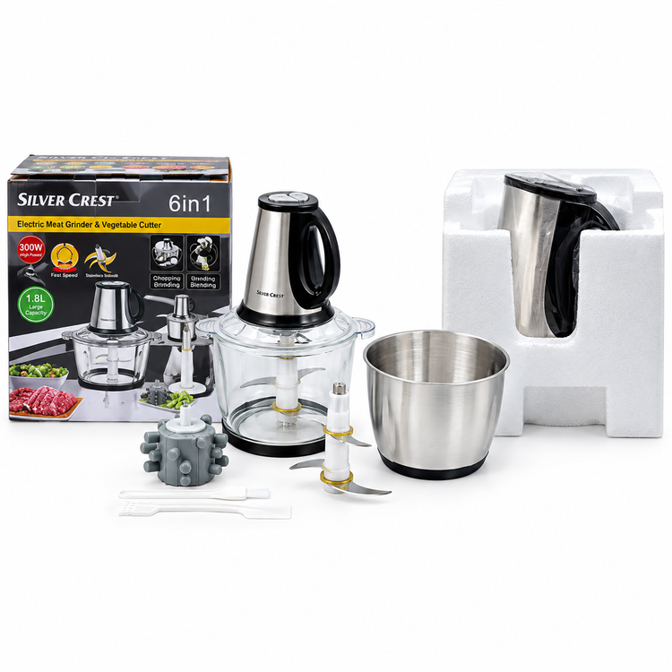 خردکن برقی سیلور کرست مدل MZ-2021 توان 4000 وات ظرفیت 3.8 لیتر
