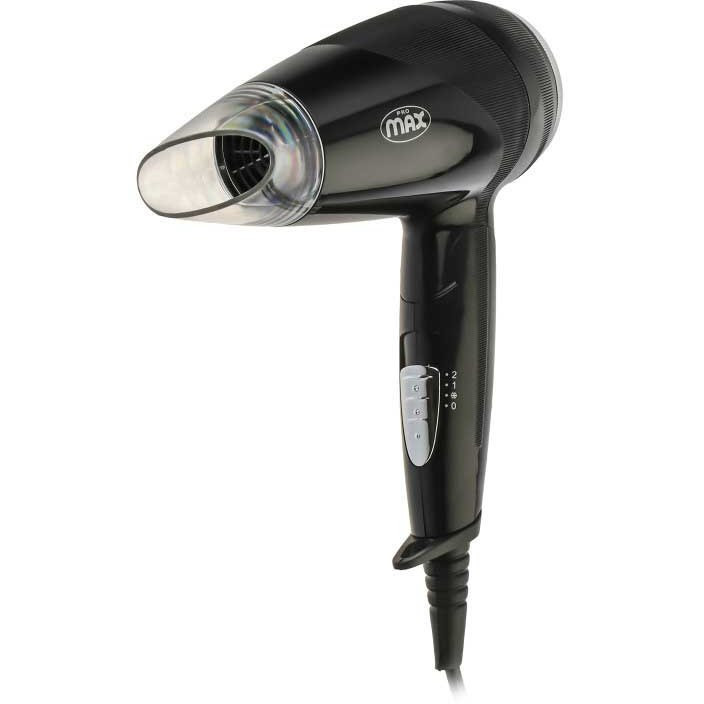 سشوار مسافرتی پرومکس مدل MXS-1050 | ۱۶۰۰ وات، دسته تاشو و باد سرد